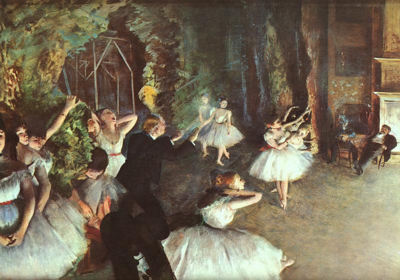 Edgar Degas Rehearsal on the Stage oil painting picture